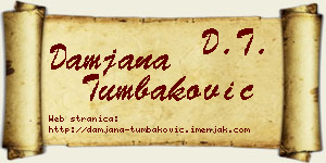 Damjana Tumbaković vizit kartica